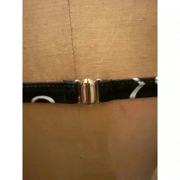 BIKINX Ditsy Floral Adjustable Straps Swimsuit Bikini Top Black White NWT Size L - Picture 11 of 12